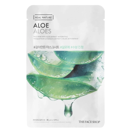 The Face Shop – Natural Mask – Aloe Vera – Sheet Mask with Aloe Vera – 20g