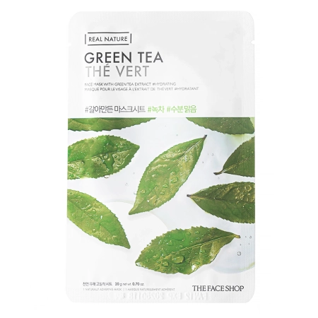The Face Shop – Natural Mask – Green Tea – Green Tea Sheet Mask – 20g