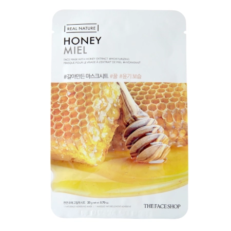 The Face Shop – Natural Mask – Honey – Illuminating and Moisturizing Sheet Mask with Honey – 20g