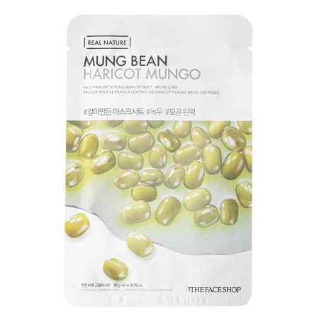 The Face Shop – Natural Mask – Mungbeans – Mung Bean Sheet Mask – 20g