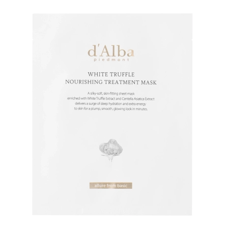 d’Alba – White Truffle Nourishing Treatment Mask – Nourishing Face Mask in Sheet – 1pc/25ml